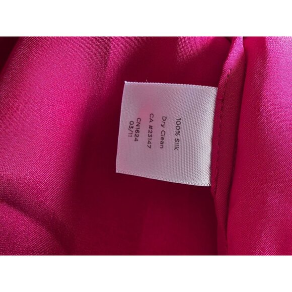 Talbots Womens 12P Sleeveless Red Ruffle Silk Blouse - Picture 6 of 10